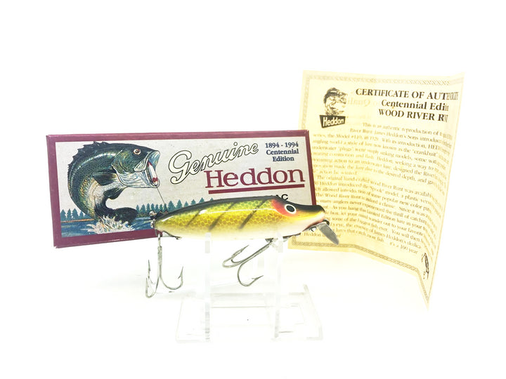 Heddon Centennial Edition Wood River Runt New in Box No. 9400W-L Perch Color-LOW #80!!!