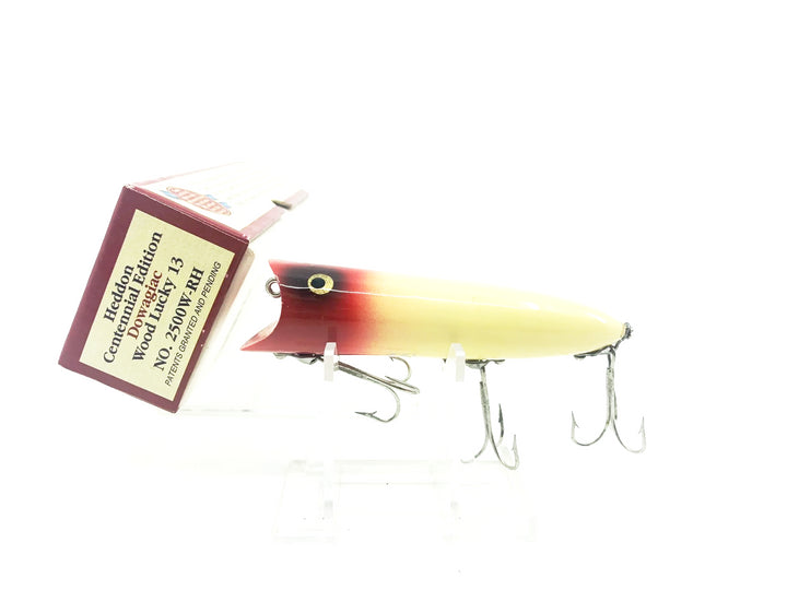 Heddon Centennial Edition Wood Lucky 13 New in Box NO. X2500W-RH Red Head Numbered!