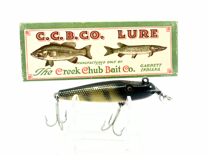 Creek Chub 2200 Midget Pikie, 2201 Perch Color w/Box - DLT