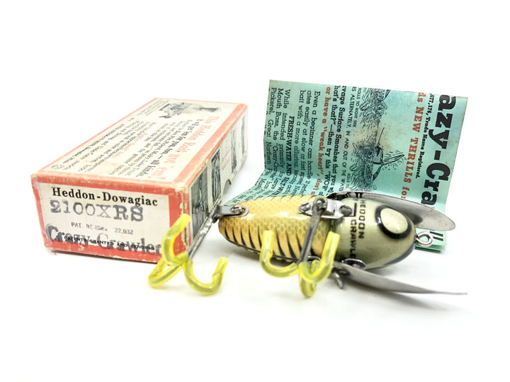 Heddon Crazy Crawler 2100XRS Silver Shore Color with Brush Box-Tough