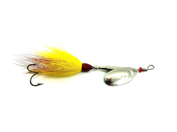 Pike Bucktail Spinner, Yellow/Red Color