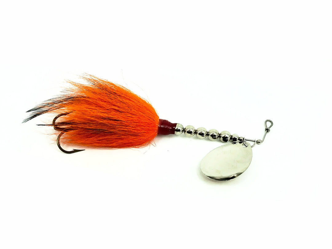 Grim Reaper Bucktail Spinner 9/10oz, Silver & Copper Blade/Orange & Black Bucktail