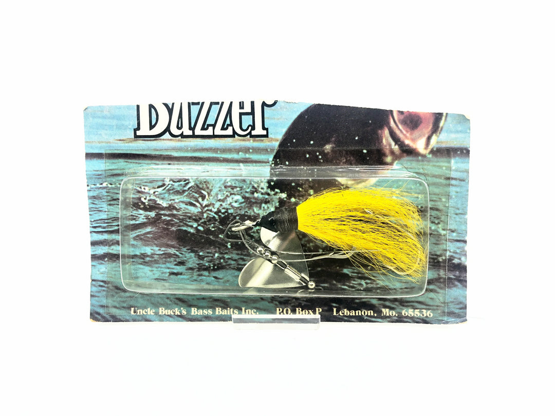 Uncle Bucks Buzzer, Silver Blade/Yellow Tail/Black Head on Card