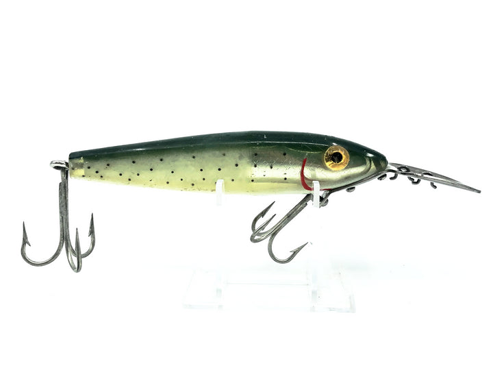 L & S Mirrolure #6 Billfish, Green/Silver Scale/Black Dots Color