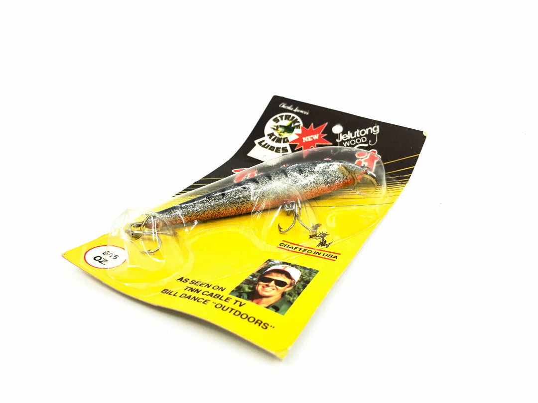 Strike King Twitch-it 5/16oz TI4-7, Silver Sparkles/Black Back & Ribs Color on Card