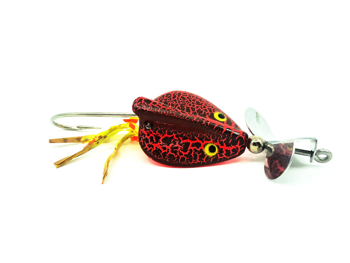 Heddon Brush Popper, CBO Crackle Back Orange Color