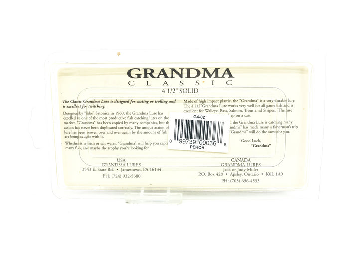 Grandma Classic 4 1/2", #02 Perch Color on Card