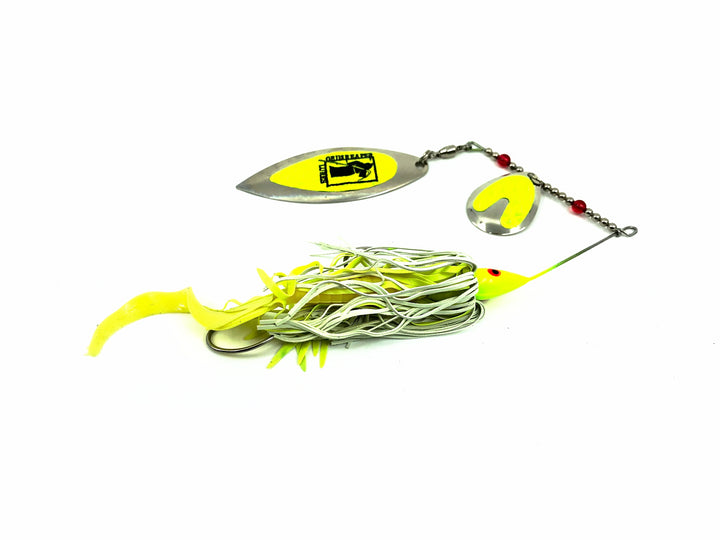 Grim Reaper 1 Ounce Tandem Spinner, Chartreuse Blade & Tail