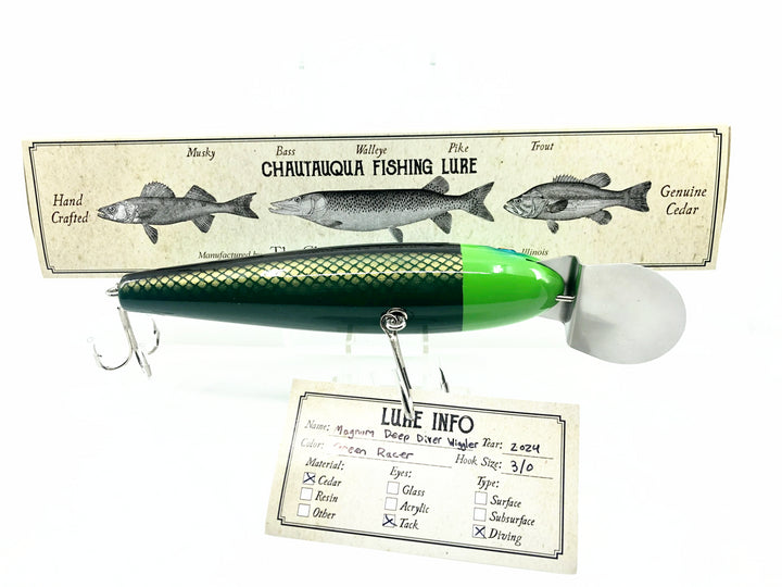 Chautauqua Magnum Deep Diver Wiggler Green Racer Color