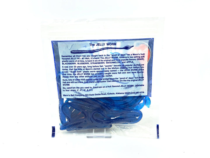 Mann's Jelly Worm 20 Pack, Original Blueberry Color