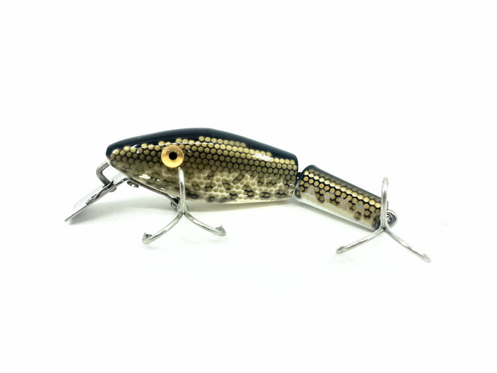 L & S Mirrolure Pikemaster Floater, White Belly/Black Back & Speckles Color