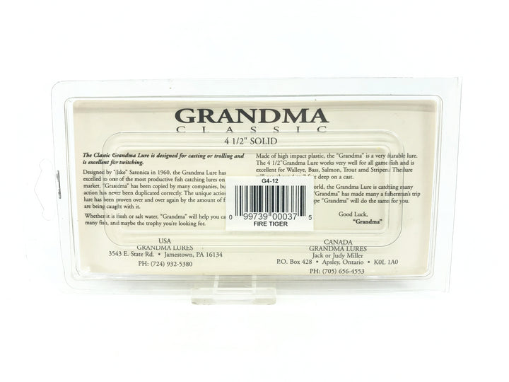 Grandma Classic 4 1/2", #12 Fire Tiger Color on Card