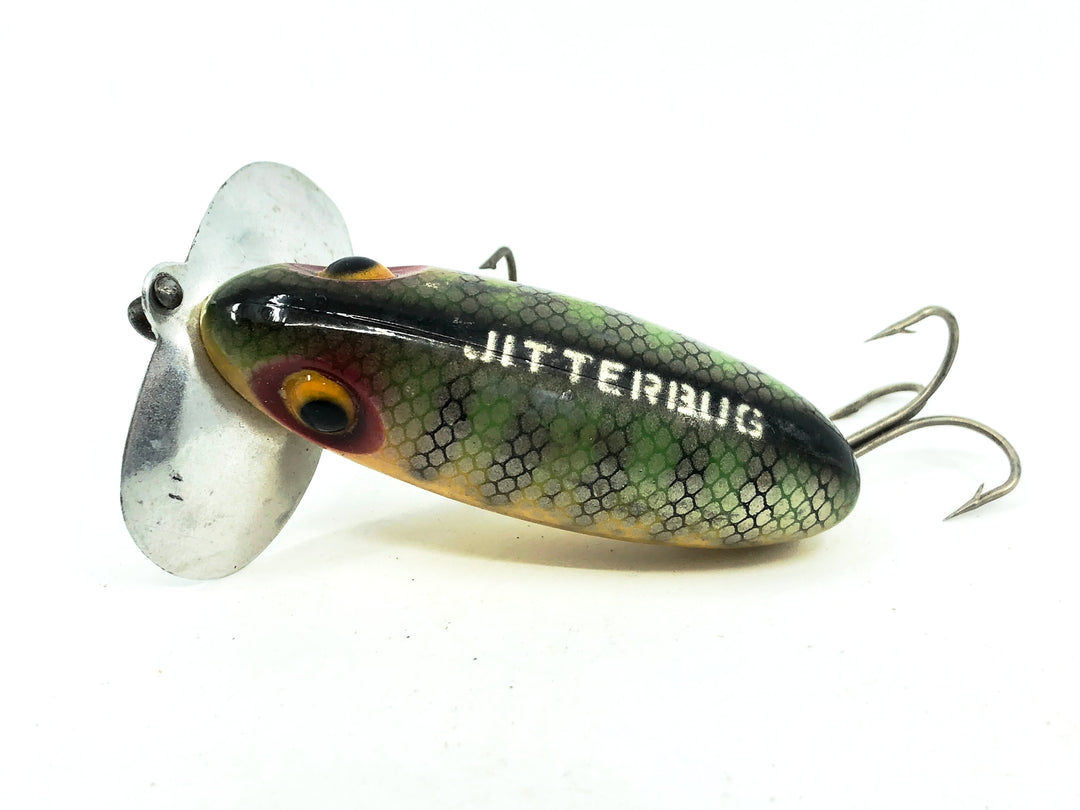 Arbogast Jitterbug 5/8oz, Perch Color, Vintage Bugged-Eyed Model