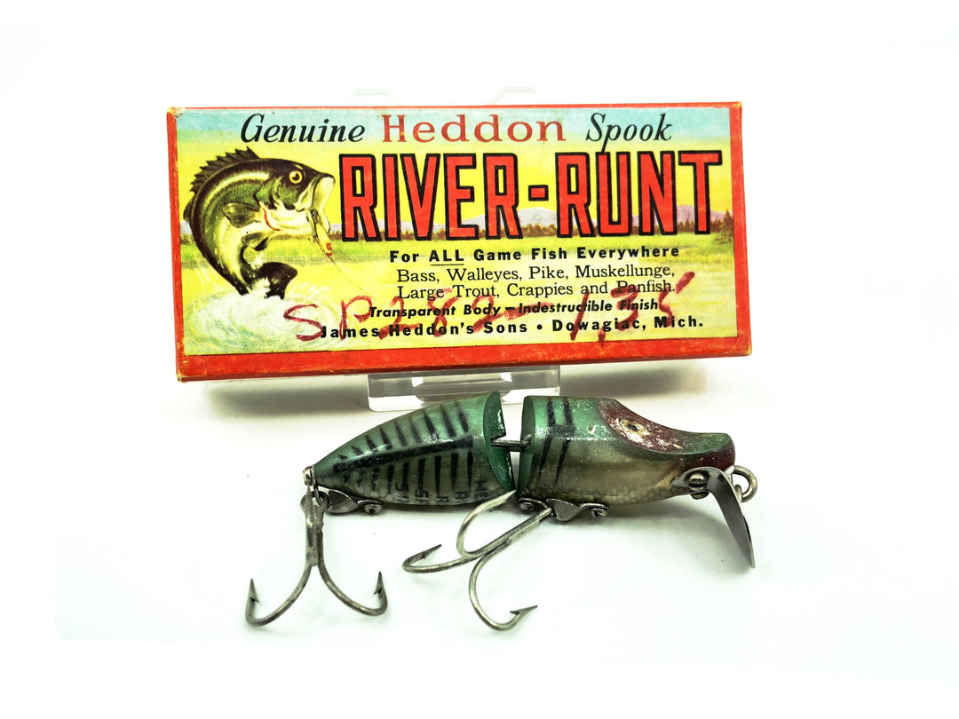 Heddon Jointed River Runt 9330-XRG, Green Shore Minnow Color with Box