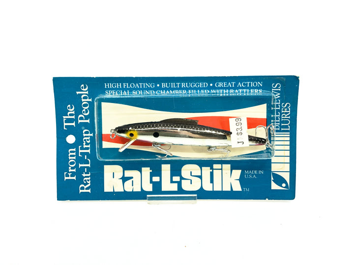 Bill Lewis Rat-L-Stik, #25 Chrome/Black Back Color on Card