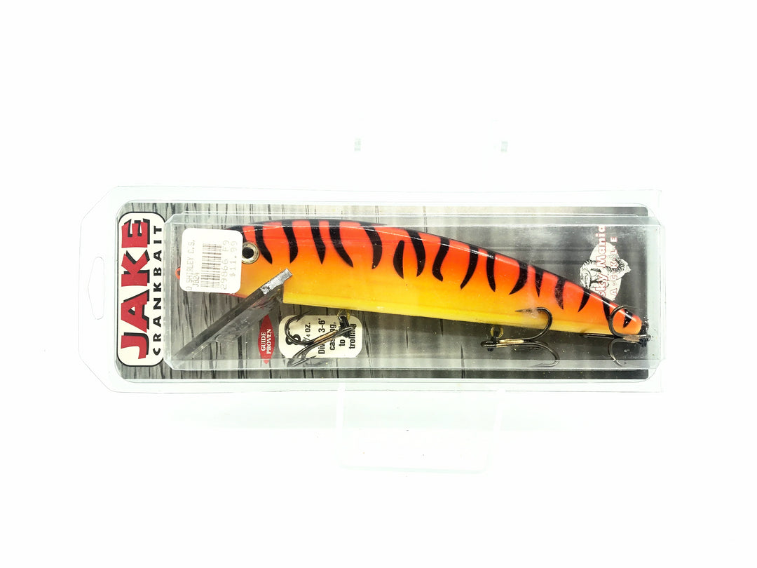 Jake 8" Musky Bait, Orange Tiger Color New on Card