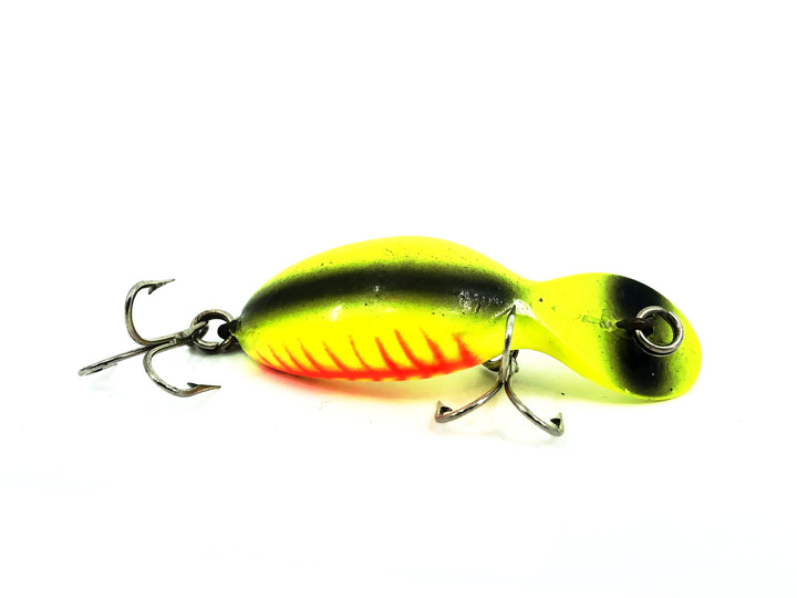 Heddon Tadpolly Tiny Tad, YFO Yellow Fluorescent Red Rib/Black Back Color