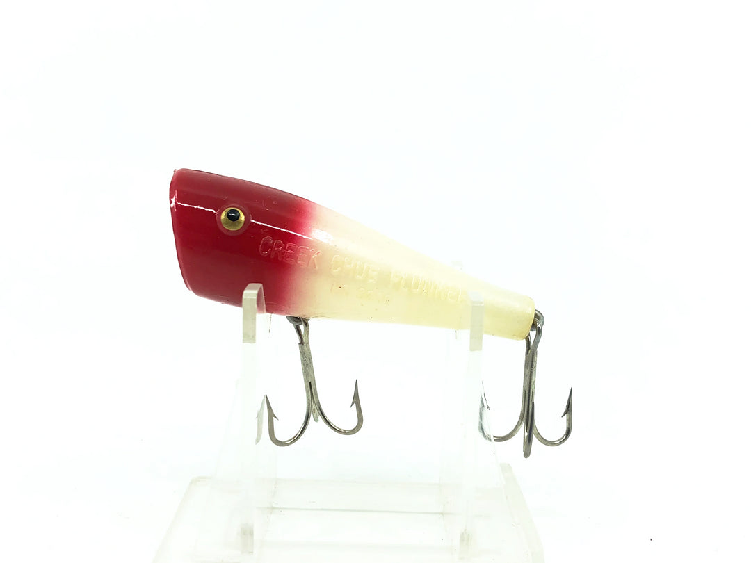 Creek Chub 3200 Plunker, Red Head White Color 3202