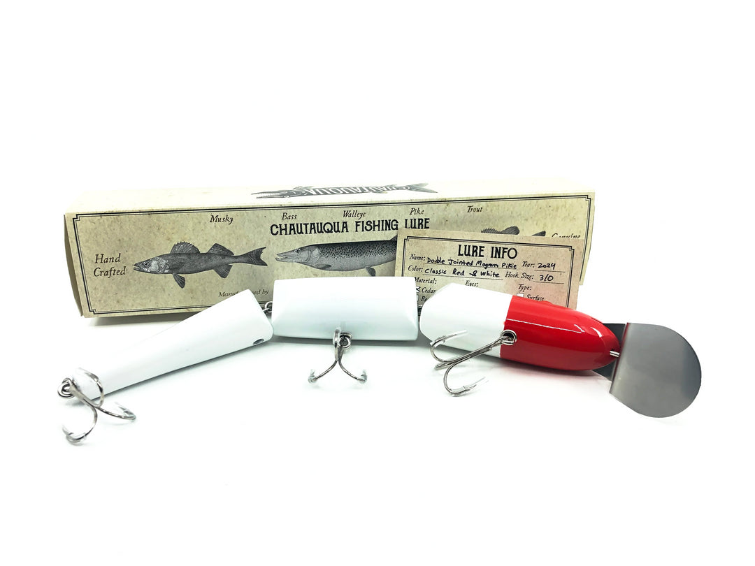 Chautauqua Double Jointed Magnum Pikie Classic Red & White Color