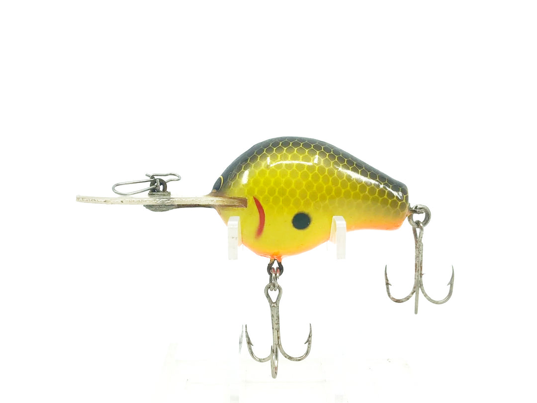 Bagley Diving Balsa B1 DB1-09 Black on Chartreuse Color