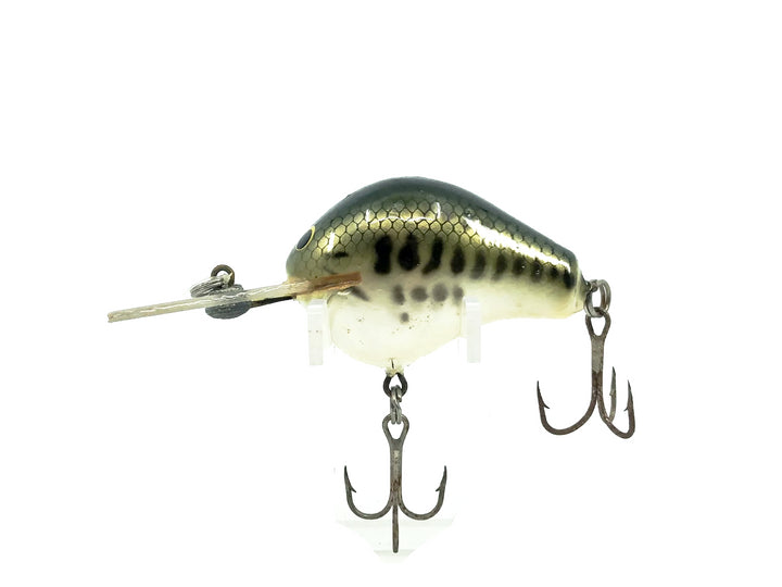 Bagley Diving Balsa B1 DB1-LB4 Little Bass on White Color-All Brass