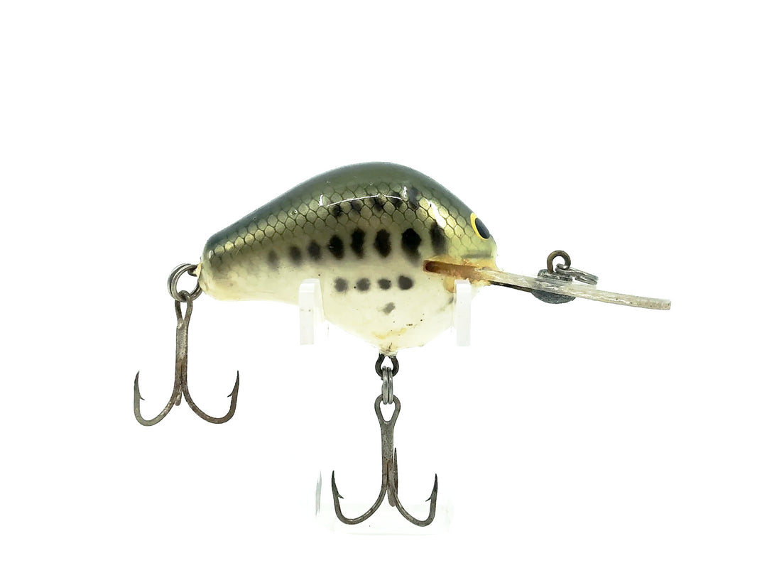 Bagley Diving Balsa B1 DB1-LB4 Little Bass on White Color-All Brass