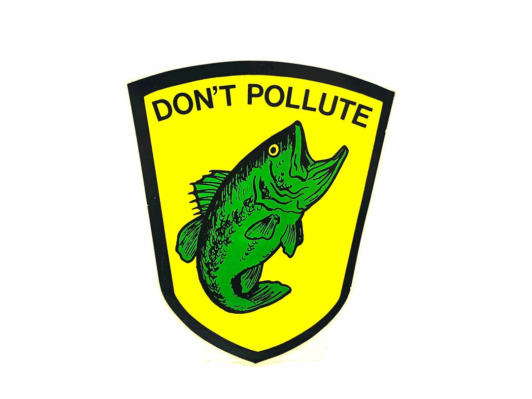 Vintage Bass Don't Pollute Sticker