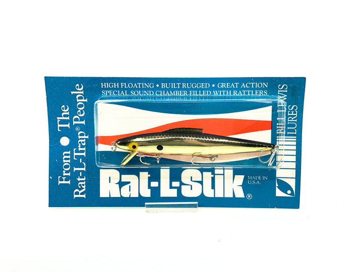 Bill Lewis Rat-L-Stik, 26 Gold Orange Belly Color on Card