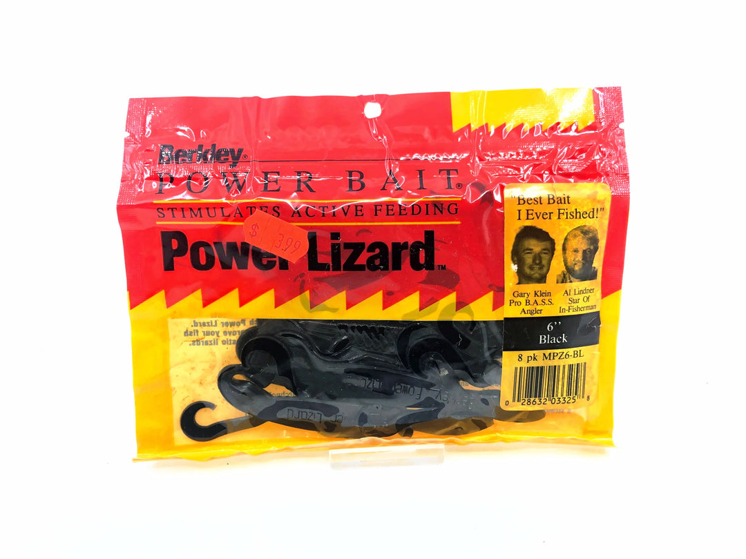 Berkley Power Lizard 6", Black Color - 8pk