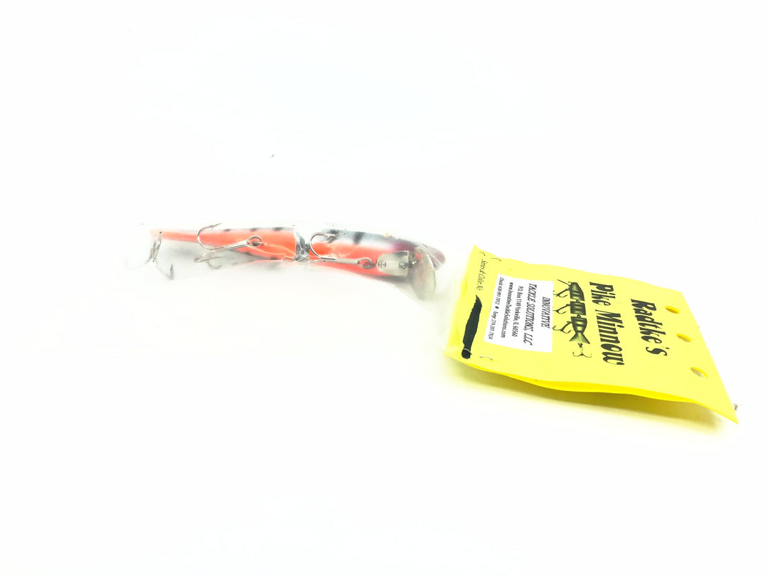 Radtke Pike Minnow, Chrome/Black Back/Orange Belly Color on Card