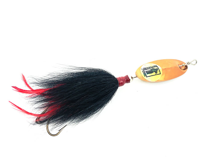 Grim Reaper Inline Spinner 1 2/5oz, Bronze Spoon/Black & Red Bucktail