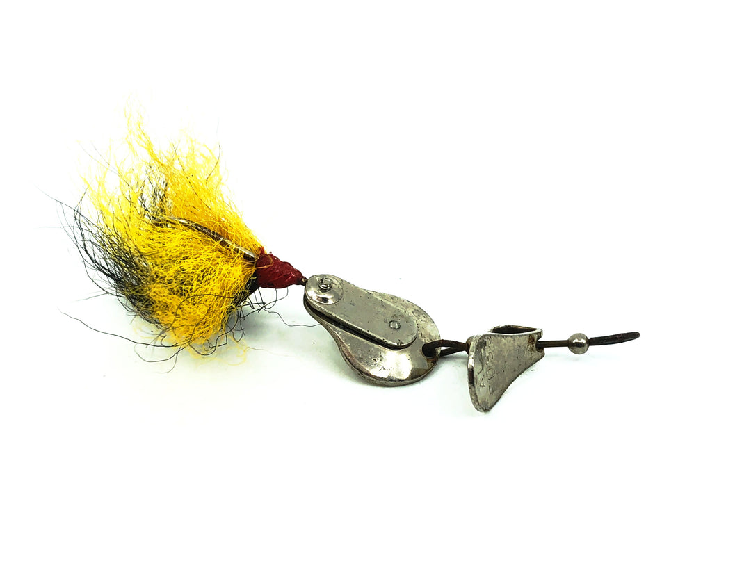 Weber Shimmy Spinner, Silver/Yellow/Black Bucktail Color