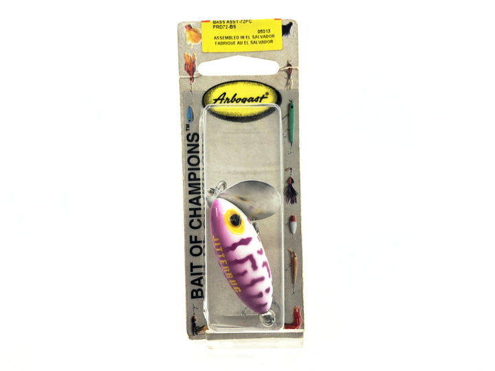 Arbogast Jitterbug 1/4oz, Purple Coachdog Color on Card