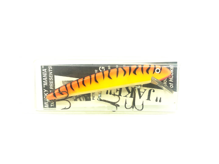 Jake 6" Musky Bait, Orange Tiger Color New on Card