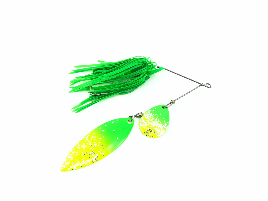 Northland Fishing Tackle Reed Runner Tandem Spinnerbait 3/8oz, #14 Parakeet Color