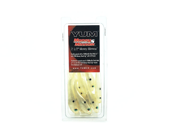 Yum Money Minnow 2.5" Size, Pearl Color - 8 Pack