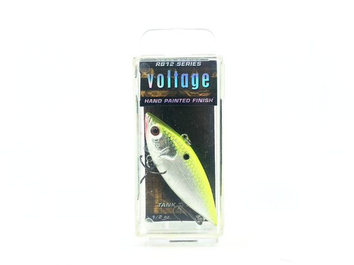 Voltage RB12 Series Lipless Crankbait, Chartreuse Silver Color with Box