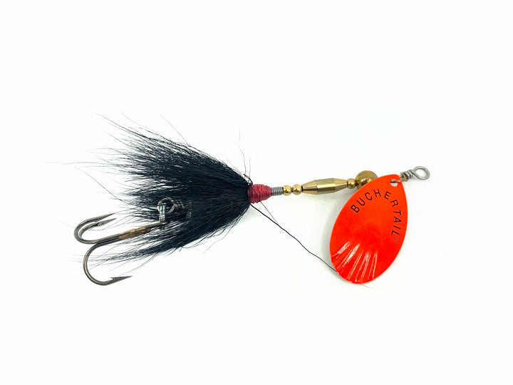 Buchertail 500 Series Spinner, Orange Blade/Black Tail Color