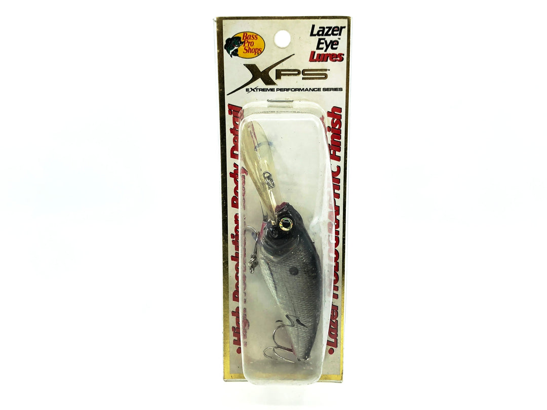 Bass Pro XPS Static Shad Crankbait, Chrome Black Back Color, New on Card Old Stock