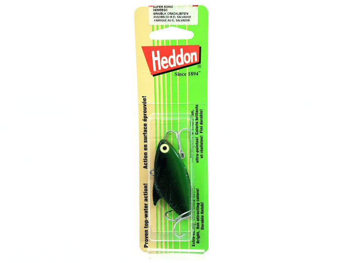 Heddon Super Sonic, BGC Black Green Crackle Back on Card Limited Edition