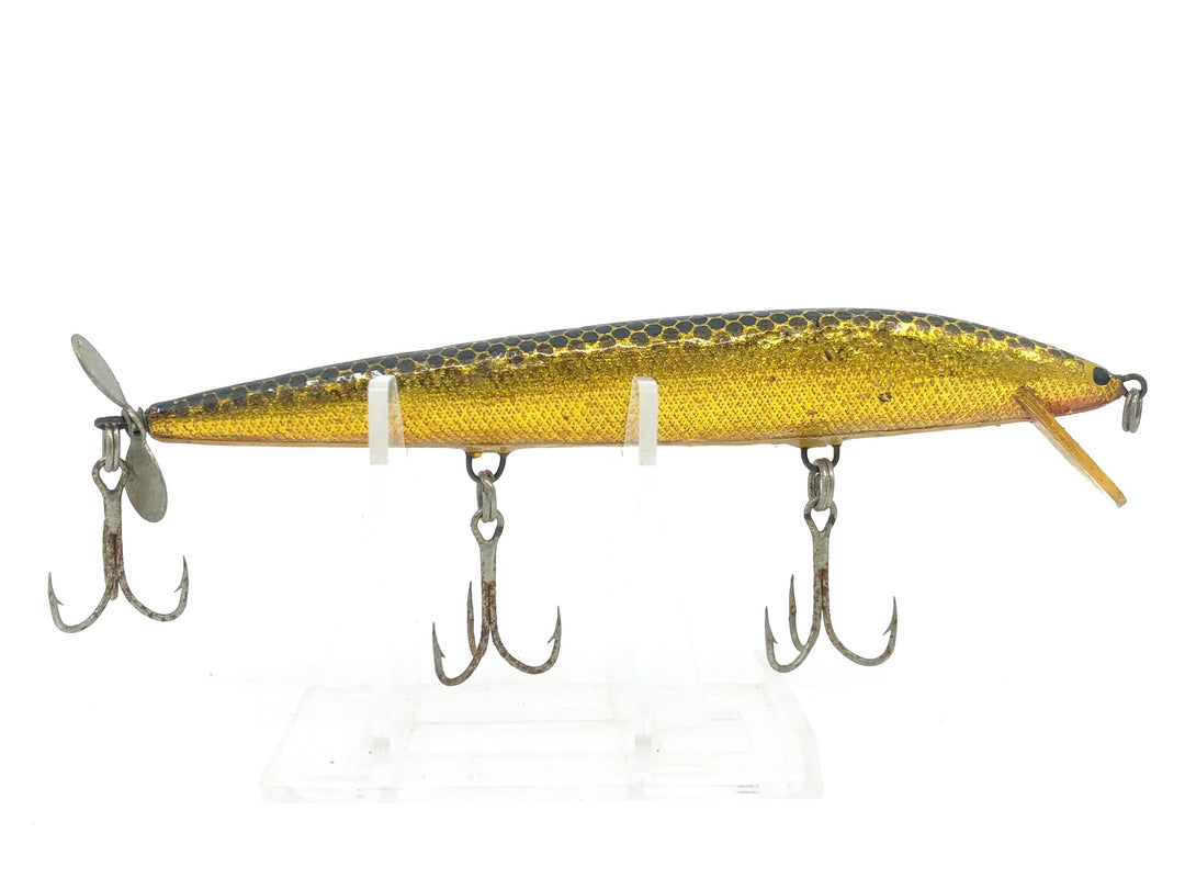 Bagley Bang-O-Lure 5 Spintail, BG Black on Gold Foil Color