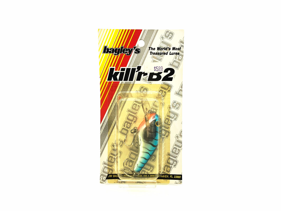 Bagley Kill'r B2 KB2-F7S, Blue on Silver Chrome Color New on Card