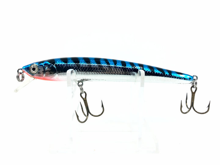 Bagley Top Gun #4, TG4-F7S Blue on Silver Chrome/Tiger Stripes Color