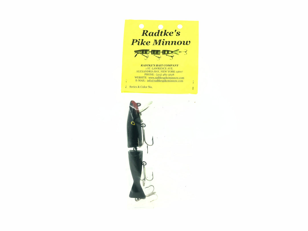 Radtke Pike Minnow, Black Beauty Color on Card