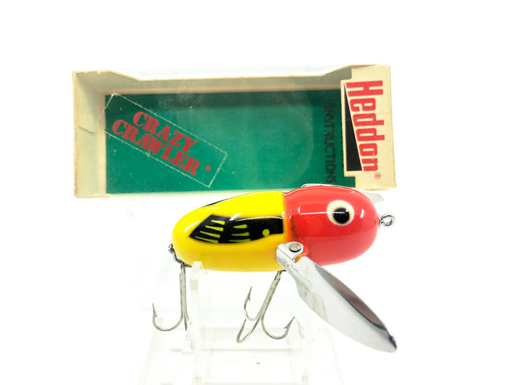 Heddon Crazy Crawler 9120, YRH Yellow/Red Hornet Color in Box