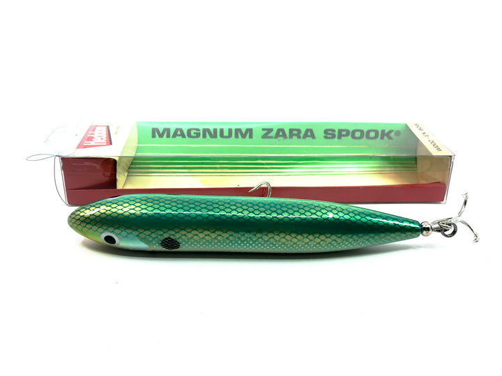 Heddon Wooden Magnum Zara Spook 9257, HLFS Lake Fork Shad Color, on Card