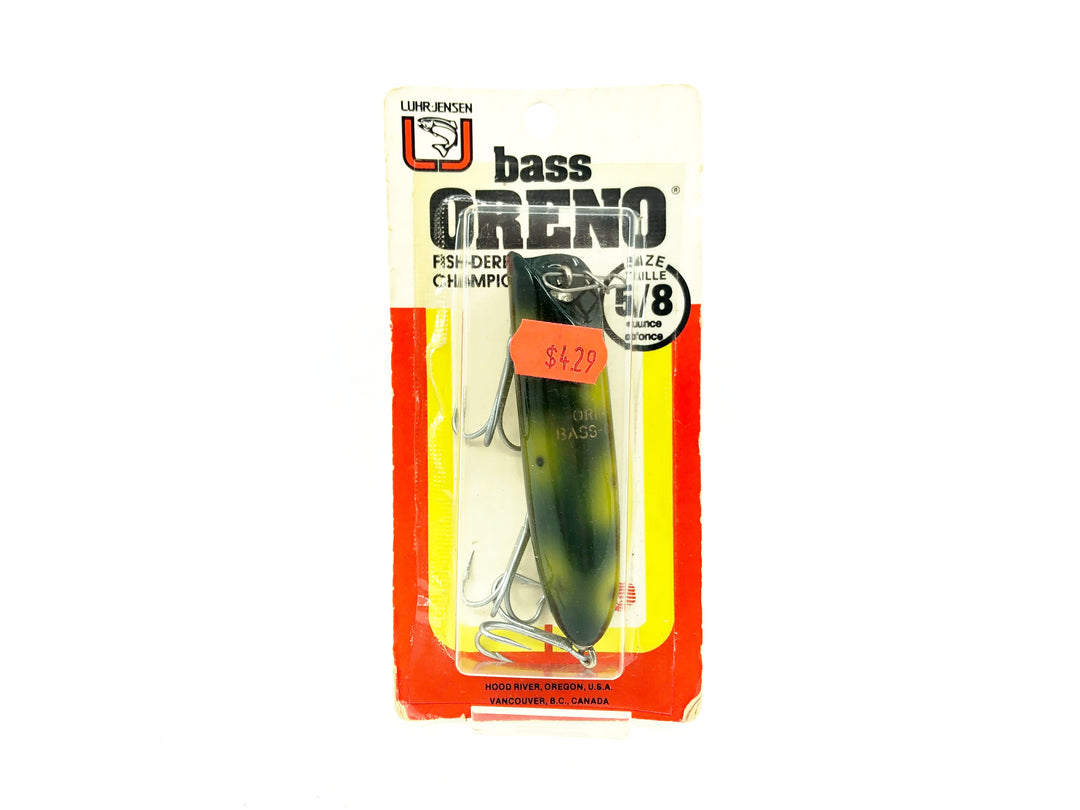 Luhr-Jensen South Bend Bass Oreno 973, #03 Frog Color on Card