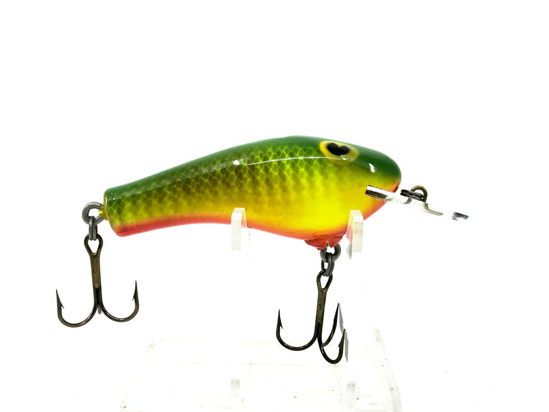 Poe's Super Cedar Shallow Crankbait, #28 Green Chartreuse Crawdad Color