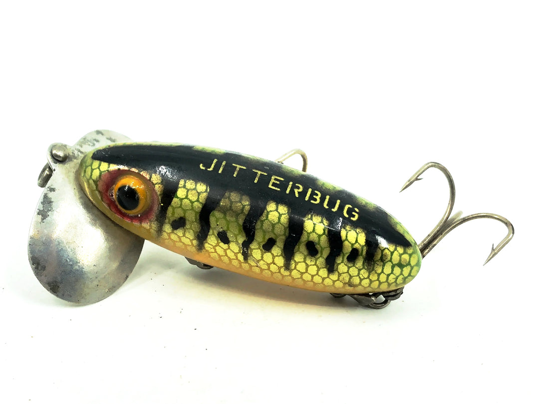 Arbogast Jitterbug 5/8oz, Perch Color, Vintage Bugged-Eyed Model