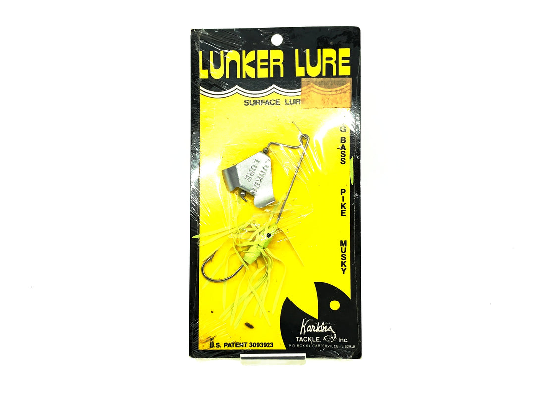 Harkins Tackle Inc Lunker Lure Buzzbait, Chartreuse Color on Card